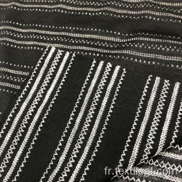 Tissu à tricoter avec ligne noire et blanche